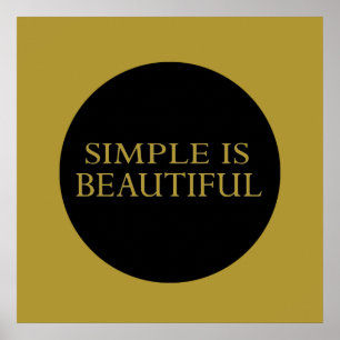 Póster simple es hermoso