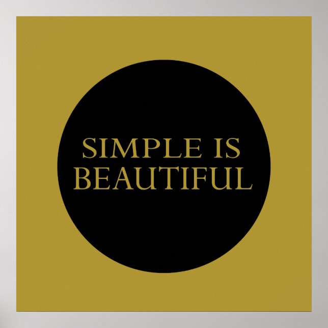 Póster simple es hermoso (Frente)