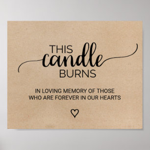 Póster Simple Falsa Kraft Esta Vela Quema Rótulo