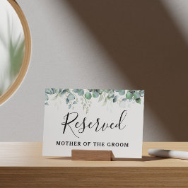 Póster Simple fiesta de bodas de eucalipto verde