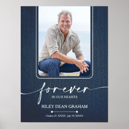 Póster Simple Funeral Photo Sympathy Memorial