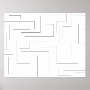 Póster Simple, genial abstracto, patrón de línea de conce