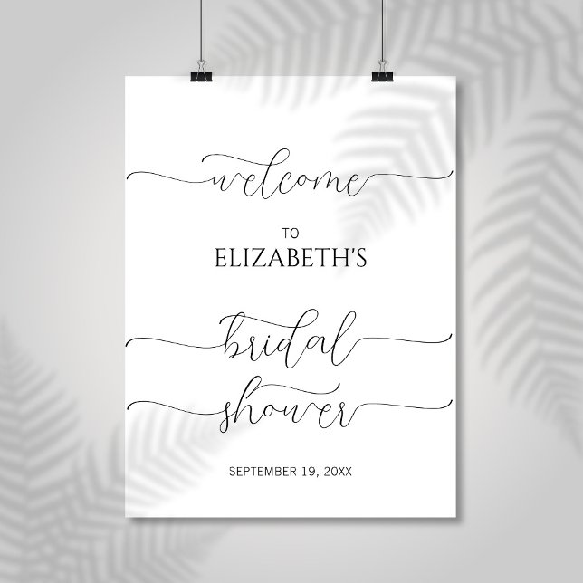 Póster Simple guión mínimo seña de bienvenida de ducha de (Subido por el creador)