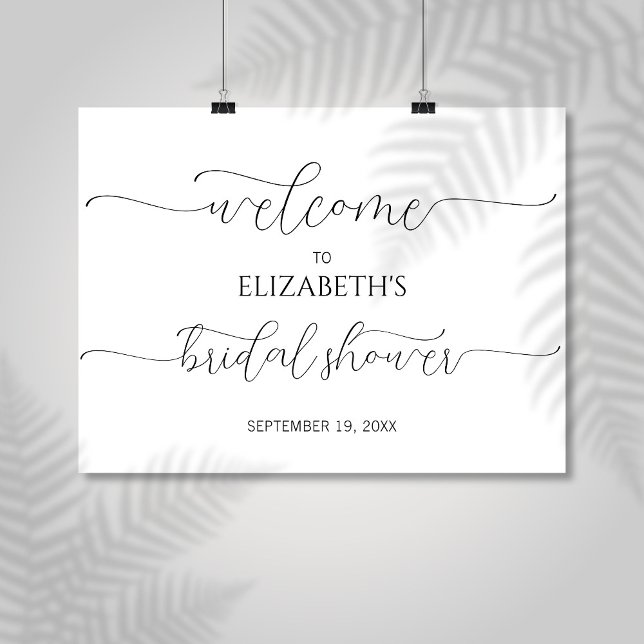 Póster Simple guión mínimo seña de bienvenida de ducha de (Subido por el creador)