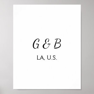 Póster SIMPLE MINIMAL agregar el nombre de la pareja nomb