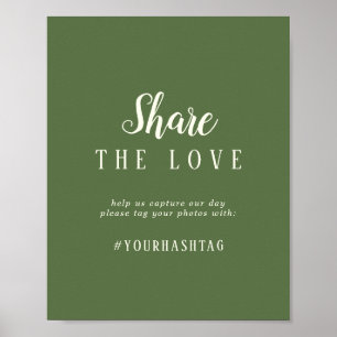 Póster Simple Minimalista Dark Sage comparte el Rótulo de