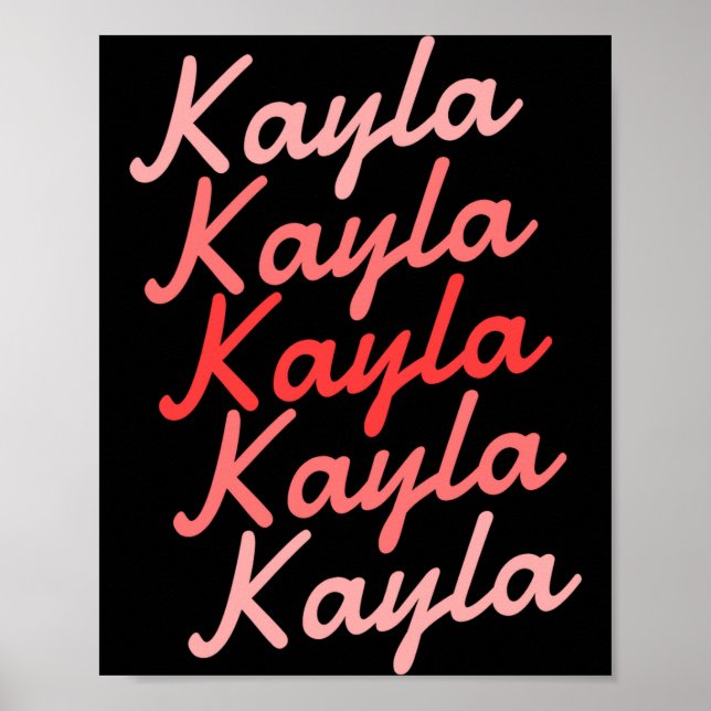 Póster Simple Modern Cool Tygraphy Name Toddler  (Frente)