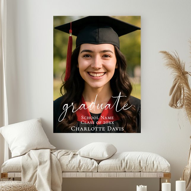 Póster Simple modern photo Graduation Party welcome (Subido por el creador)
