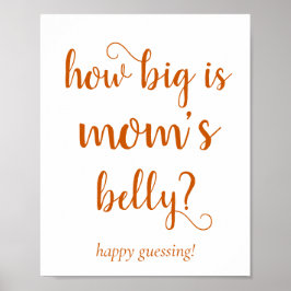 Póster Simple Mommys Belly | Juego de adivinación del Nar