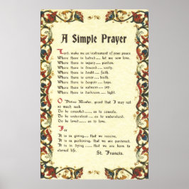 Póster simple oración=st. francis=pope francis=florentina