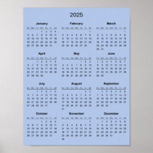 Póster Simple pero Elegante Calendario 2025   