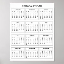 Simple pero Elegante Calendario 2025 |
