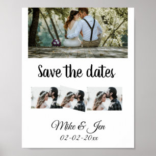 Póster simple personalizado mínimo guardar la fecha foto 