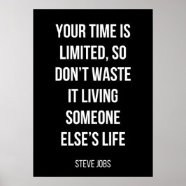 Póster simple poster motivador en blanco y negro