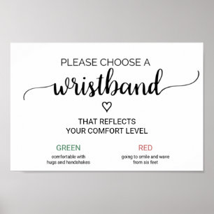 Póster Simple Pulsera de Boda con Letra de Caligrafía Neg
