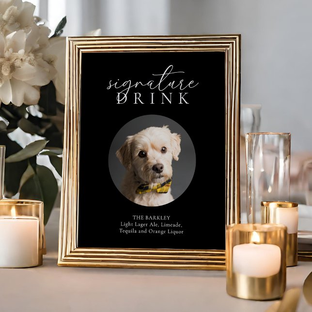 Póster Simple Rótulo de bebida con firma de animales negr (Subido por el creador)