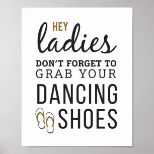 Póster Simple Rustic Wedding 8x10 Flip Flop Sign