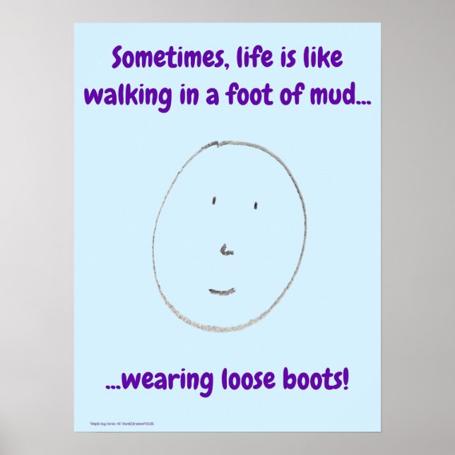 Póster "Simple Says" #5 funny, humor, quote (Frente)