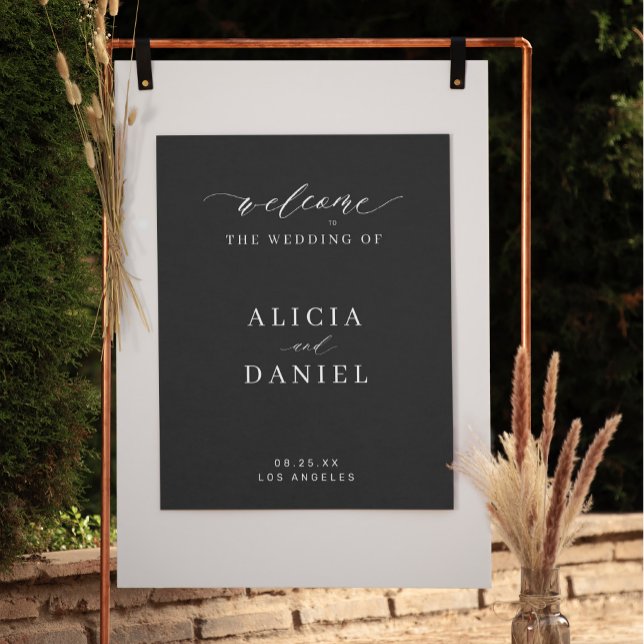 Póster Simple script elegante signo de bienvenida de boda (Subido por el creador)