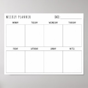Póster Simple Weekly Planner