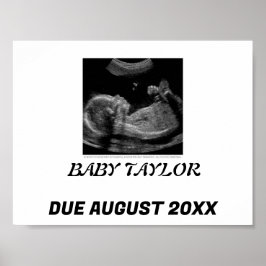 PÓSTER SIMPLE Y DULCE: INVITACIÓN DE BEBÉ