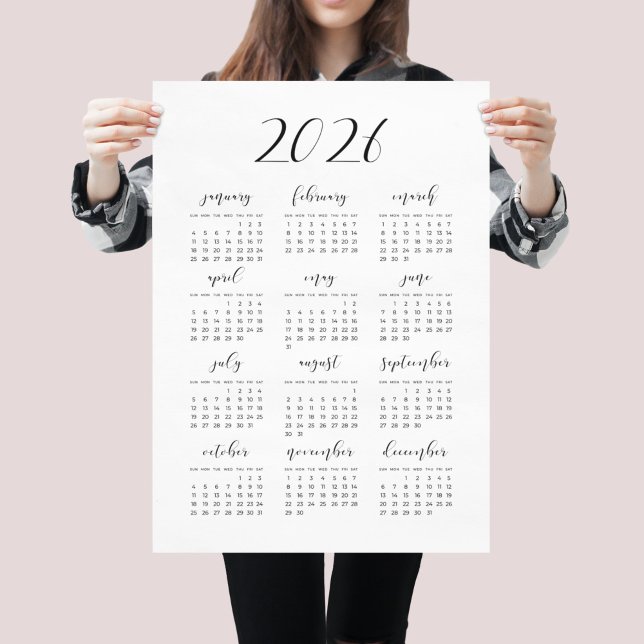 Póster Simple y elegante calendario 2025 (Subido por el creador)