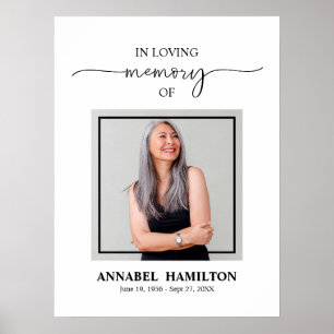 Póster Simple y elegante cartel de bienvenida con foto pa