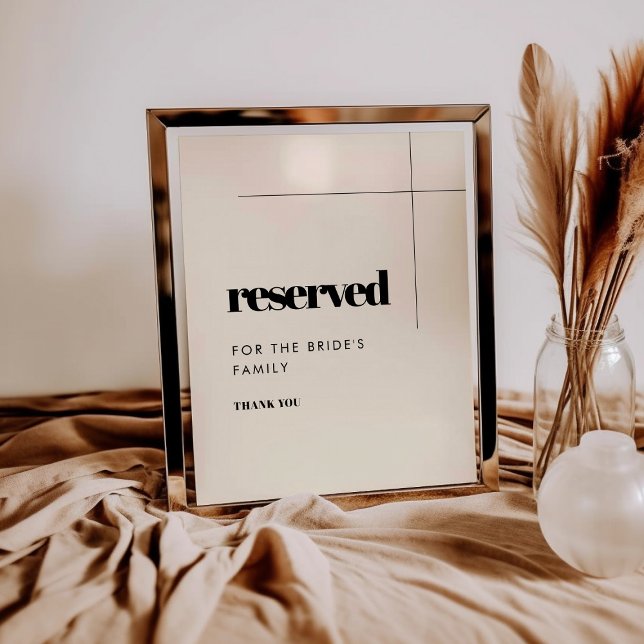 Póster Simple y elegante signo de boda reservada (Subido por el creador)