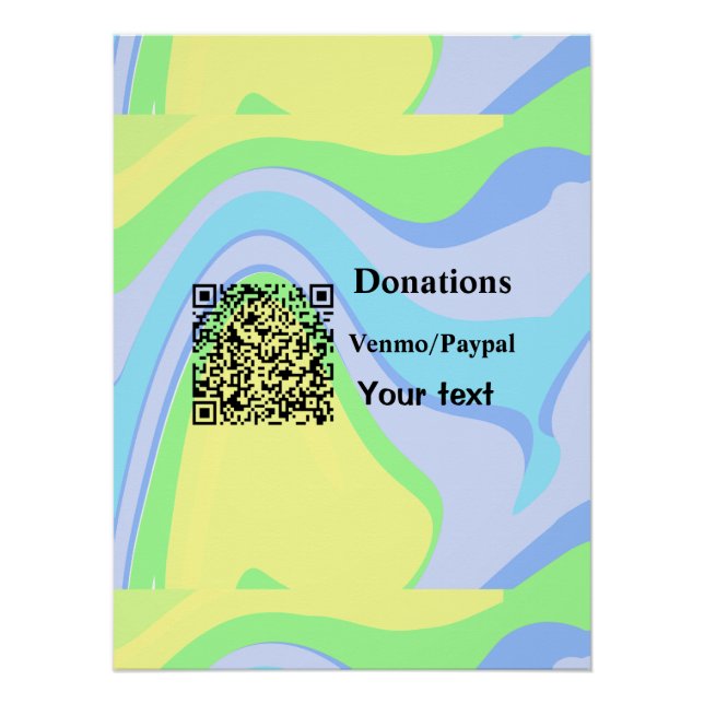 Póster Simple y mínimo añadir donaciones de código de bar (Anverso)