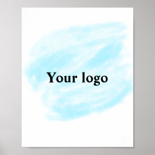 Póster Simple y mínimo añadir el nombre de texto del logo