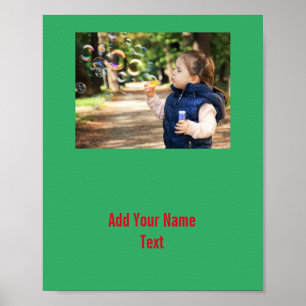 Póster Simple y mínimo añadir el nombre de texto del logo