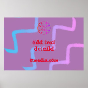 Póster Simple y mínimo añadir el nombre de texto del logo