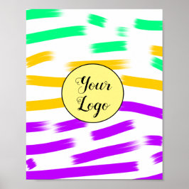 Póster Simple y mínimo añadir el nombre de texto del logo