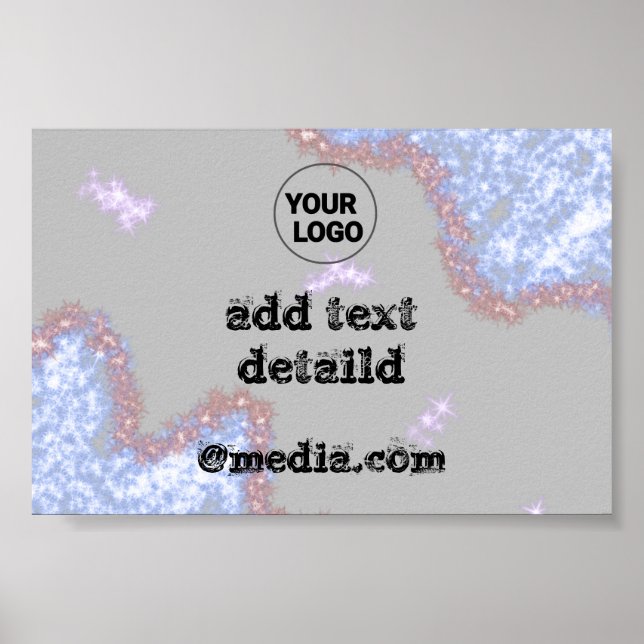 Póster Simple y mínimo añadir el nombre de texto del logo (Frente)