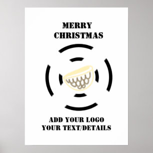Póster Simple y mínimo añadir el nombre de texto del logo