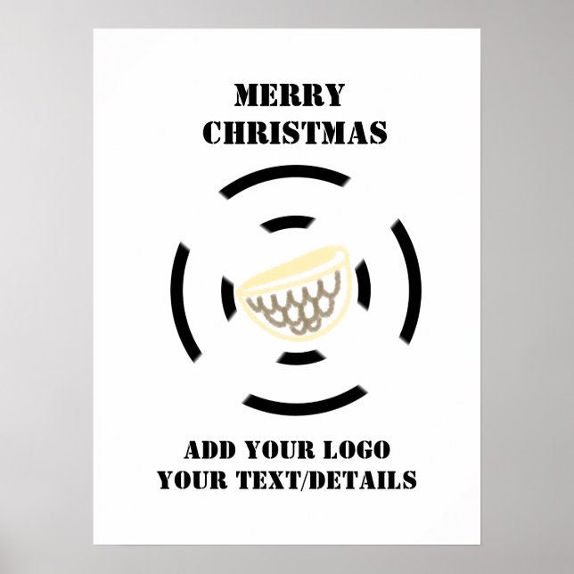 Póster Simple y mínimo añadir el nombre de texto del logo (Frente)