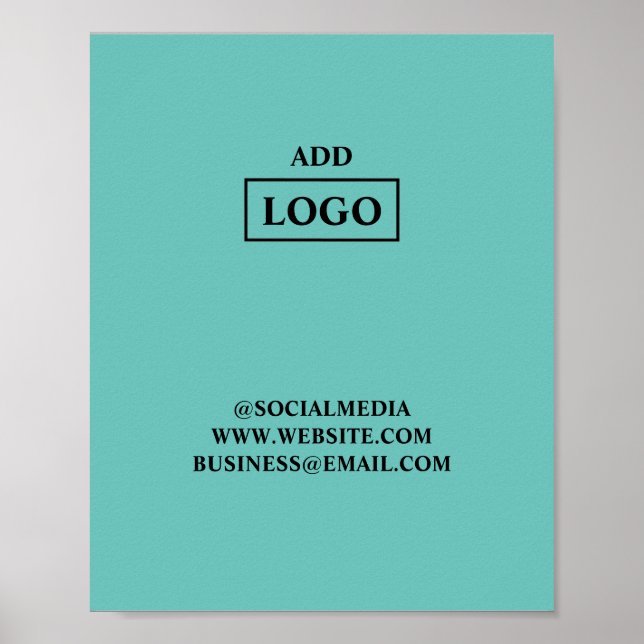 Póster Simple y mínimo añadir el nombre de texto del logo (Frente)