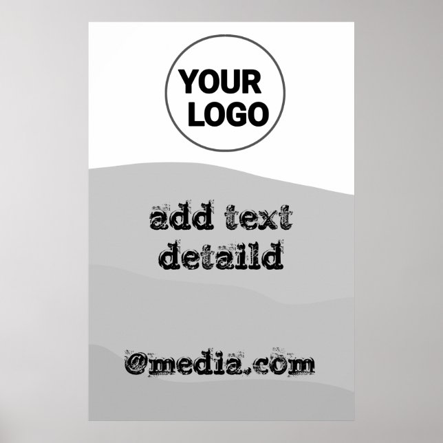Póster Simple y mínimo añadir el nombre de texto del logo (Frente)
