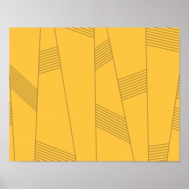 Póster Simple, yellow, modern abstract graphic design (Frente)