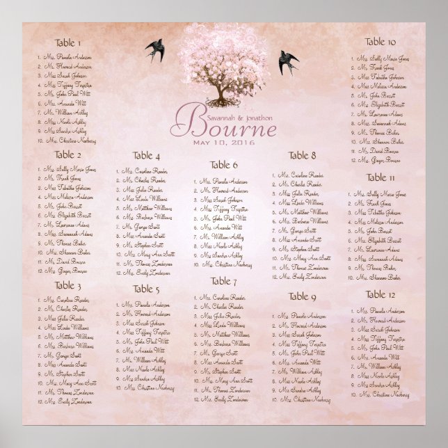 Póster Simplemente Árbol de Hoja de Corazón Rosa Amor Páj (Frente)