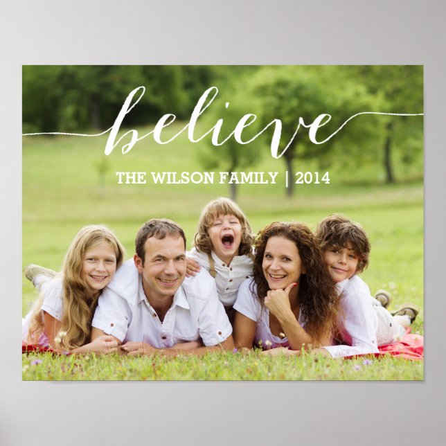 Póster Simplemente creer | Poster fotográfico de vacacion (Frente)
