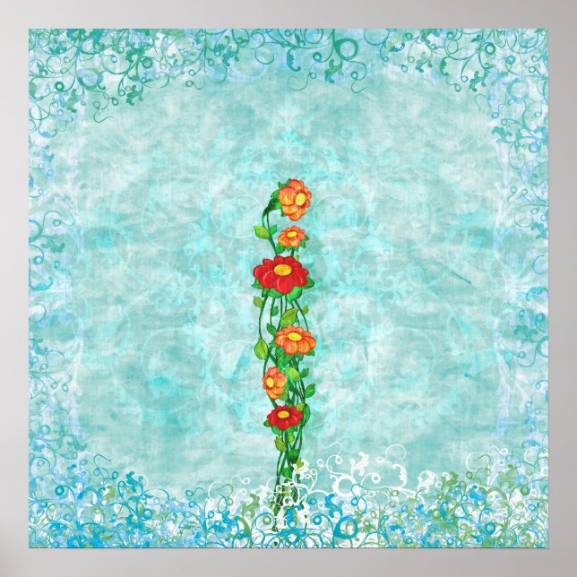 Póster Simplemente hermosa floral (Frente)