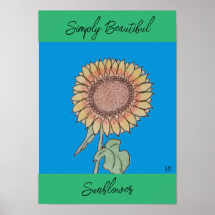 Póster Simplemente hermoso girasol