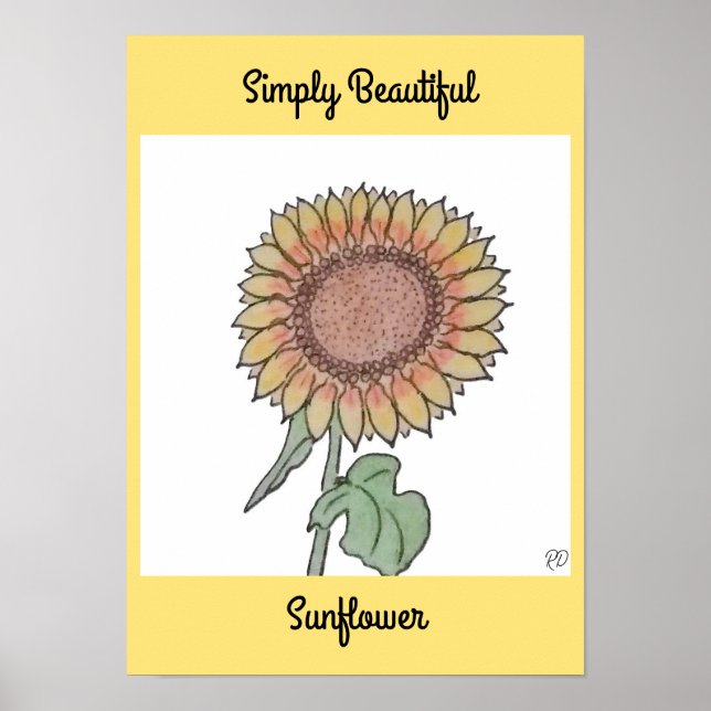 Póster Simplemente hermoso girasol (Frente)