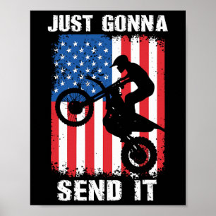 Póster Simplemente lo voy a enviar Moto de Cross Patrióti