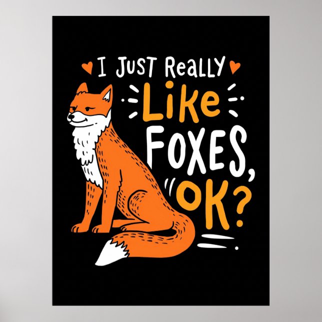 Póster Simplemente Me Gustan Los Zorros (Frente)