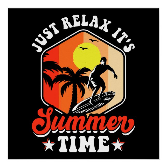 Póster Simplemente Relájate Es Tiempo de Verano (Anverso)