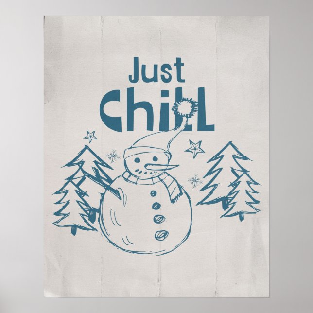 Póster Simplemente Relájate Navidades Divertidas (Frente)