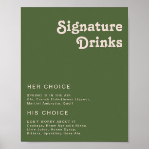 Póster Simples Vibraciones Retro Bebidas Destacadas Ver
