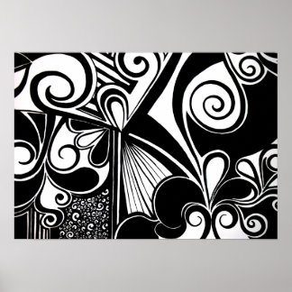 Póster Simplicidad en blanco y negro